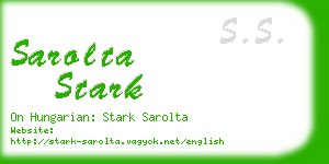 sarolta stark business card
